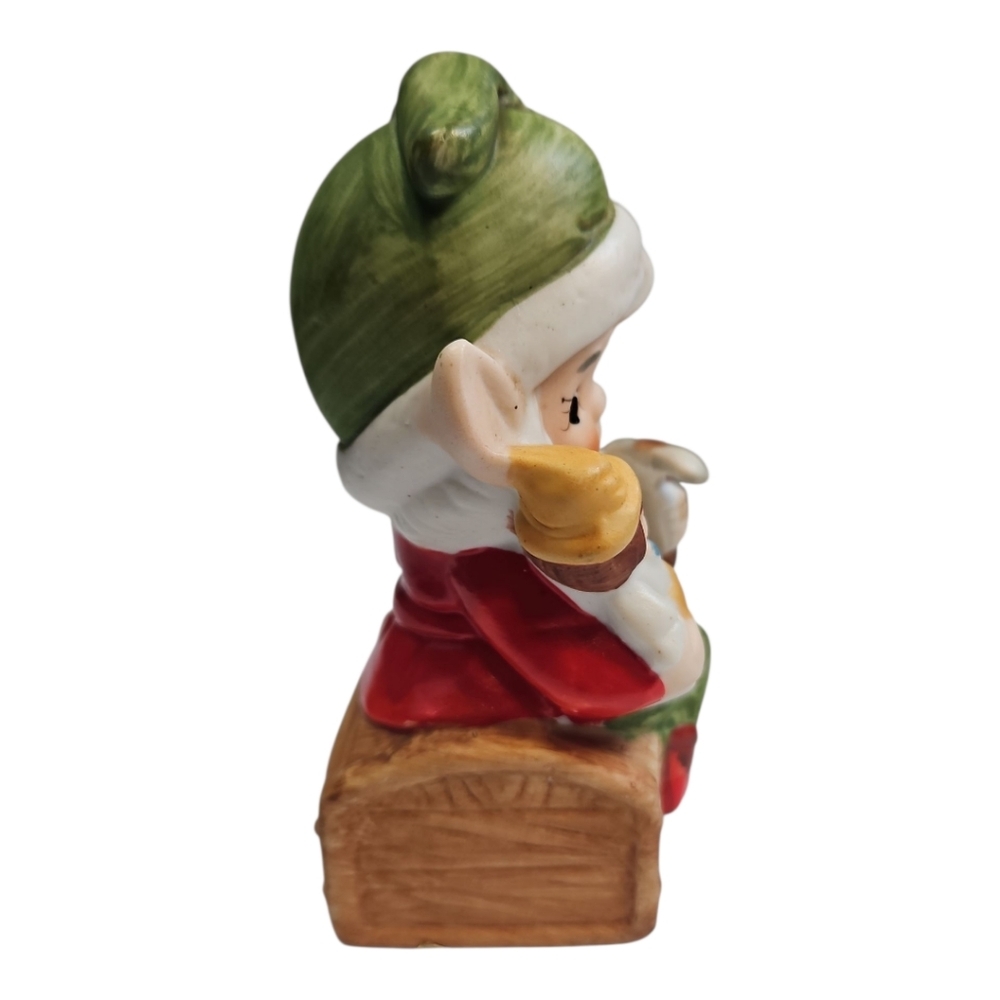 Homco Santa's Workshop Christmas Elf Figurines 5406 Vintage Set Of 2 - Picture 3 of 10